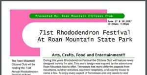 71st Rhododendron Festival flyer